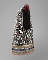 Hood, Wool, cotton, glass, James Bay Cree