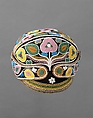 Cap, Cotton, silk, glass, Micmac