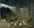 Dust Storm, Fifth Avenue, John Sloan American, Oil on canvas, American