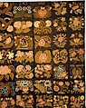 Embroidered Carpet, Zeruah H. Guernsey Caswell (1805–ca. 1895), Wool, embroidered in chain-stitch, American