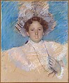 Adaline Havemeyer in a White Hat, Mary Cassatt (American, Pittsburgh, Pennsylvania 1844–1926 Le Mesnil-Théribus, Oise), Pastel on wove paper, mounted on canvas, American