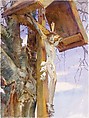 Tyrolese Crucifix, John Singer Sargent (American, Florence 1856–1925 London), Watercolor and graphite on white wove paper, American