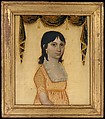 Memorial Portrait of Catharine Schultz (1789-1832), Oil paint and silk thread on silk, American
