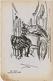 Wagon in Alleyway, George Luks (American, Williamsport, Pennsylvania 1866–1933 New York), Pastel on paper, American
