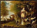 Peaceable Kingdom, Edward Hicks  American, Oil on canvas, American