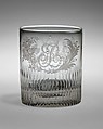 Tumbler, Bakewell, Page & Bakewell (1808–1882), Blown, cut, and engraved glass; clay cameo, American