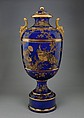 Covered Vase on Plinth, Japanese Decorator, Earthenware, American