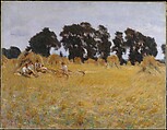 Reapers Resting in a Wheat Field, John Singer Sargent American, Oil on canvas, American