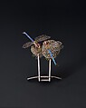 Hair Ornament, Louis C. Tiffany (American, New York 1848–1933 New York), Gold, silver, platinum, black opals, boulder opals, demantoid garnets, rubies, enamel., American