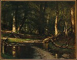 The Brook in the Woods, Worthington Whittredge  American, Oil on canvas, American