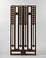 Grill from the Avery Coonley House, Riverside, Illinois, Frank Lloyd Wright (American, Richland Center, Wisconsin 1867–1959 Phoenix, Arizona), Oak, American
