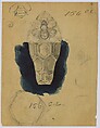 Design Drawing for Perfume Container Exhibited at 1893 Columbian Exposition in Chicago, Tiffany & Co. (1837–present), Graphite, watercolor, ink wash, and ink on off-white wove paper, black ink on reverse, American