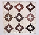 Doll Quilt, Chimney Sweep pattern, Ella Mygatt Whittlesey (born ca. 1845), Cotton, American