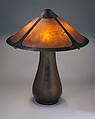Lamp, Dirk Van Erp, Copper base, mica and copper shade, American