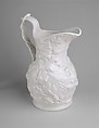 Pitcher, Attributed to American Porcelain Manufacturing Company (1854–1857), Porcelain, American