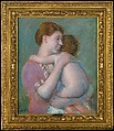 Mother and Child, Mary Cassatt (American, Pittsburgh, Pennsylvania 1844–1926 Le Mesnil-Théribus, Oise), Pastel on wove paper mounted on canvas, American