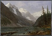 Canadian Rockies (Lake Louise), Albert Bierstadt American, Oil on paper mounted to board, American
