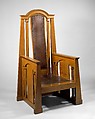 Armchair, George Washington Maher (1864–1926), Oak, leather, American