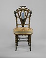 Side Chair, Attributed to Pottier and Stymus Manufacturing Company (active ca. 1858–1918/19), Walnut, mahogany, rosewood, cedar, American