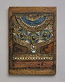Mosaic Plaque, Louis C. Tiffany American, Glass, wood, leather, moonstones, opal, American