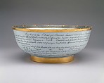 Punch Bowl, Porcelain, Chinese, for American market