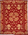 Coverlet, Wool, cotton, woven, American