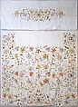 Pillow sham, embroidered, A. P. Lalkers, Linen, embroidered with silk, American