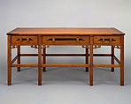 Library Table, Greene and Greene (1894–1916), Mahogany, ebony, oak, burl walnut, silver, copper, American