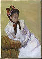 Portrait of the Artist, Mary Cassatt (American, Pittsburgh, Pennsylvania 1844–1926 Le Mesnil-Théribus, Oise), Watercolor, gouache on wove paper laid down to buff-colored wood-pulp paper, American
