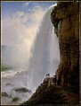 Underneath Niagara Falls, Ferdinand Richardt American, Oil on canvas, American