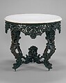 Center table, Attributed to John Henry Belter (American, born Germany 1804-1863 New York), Rosewood, marble, American