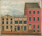 Shop and Warehouse of Duncan Phyfe, 168–172 Fulton Street, New York City, Watercolor, ink, and gouache on white laid paper, American