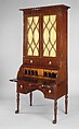 Cylinder Desk and Bookcase, Attributed to Duncan Phyfe (American (born Scotland), near Lock Fannich, Ross-Shire, Scotland 1768/1770–1854 New York), Mahogany, mahogany veneer, satinwood, gilded
gesso with yellow poplar, white pine, American