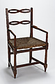 No. 57 Ribbon-back armchair, Frank Salvatore Landolfa, Walnut, rush seat