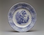 Plate, William Ridgway, Son & Co. (active ca. 1836–48), Earthenware, transfer-printed, British (American market)