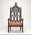 Armchair, John and Joseph W. Meeks (active ca. 1836–59), Mahogany, American