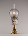 Solar Lamp, Cornelius and Son, Gilt bronze, glass, American