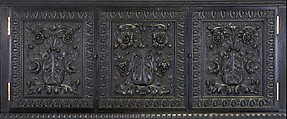 Cabinet from the drawing room of the Worsham-Rockefeller House, George A. Schastey & Co. (American, New York, 1873–1897), Ebonized oak, brass, gilded bronze, and agate, American