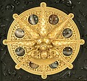Cabinet from the drawing room of the Worsham-Rockefeller House, George A. Schastey & Co. (American, New York, 1873–1897), Ebonized oak, brass, gilded bronze, and agate, American