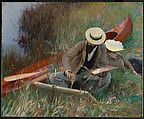 An Out-of-Doors Study (Paul Helleu Sketching with his Wife), John Singer Sargent (American, Florence 1856–1925 London), Oil on canvas, American