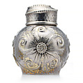 Tea Caddy, Tiffany & Co. (1837–present), Silver and silver gilt, American