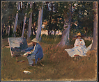 Claude Monet, painting, by the edge of a wood, John Singer Sargent (American, Florence 1856–1925 London), Oil on canvas, American