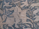 Hanging with Triumphal Arch, Silk satin embroidered with silk, Indian (Bengal), for the Portuguese market