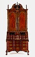 Desk and bookcase, Workshop of Nathaniel Gould (1734–1782), Mahogany, white pine; brass, American