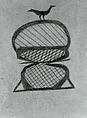 Basket with Bird, Bill Traylor (American, Benton, Alabama ca. 1853–1949 Montgomery, Alabama), Pencil on cardboard, American
