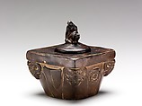 Inkwell, Brush Guild Pottery (1897–1907), Earthenware, American