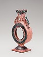 Clock case and vase, George E. Ohr (American, Biloxi, Mississippi 1857–1918  Biloxi, Mississippi), Earthenware, American