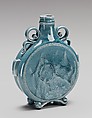 Pilgrim flask, Chelsea Keramic Art Works (1872–1889), Earthenware, American