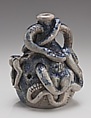 Snake Jug, Cornwall Kirkpatrick (1814–1890), Salt-glazed stoneware with cobalt decoration, American