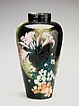 Vase, T.J. Wheatley and Company, Earthenware; barbotine decoration of floral sprays, American